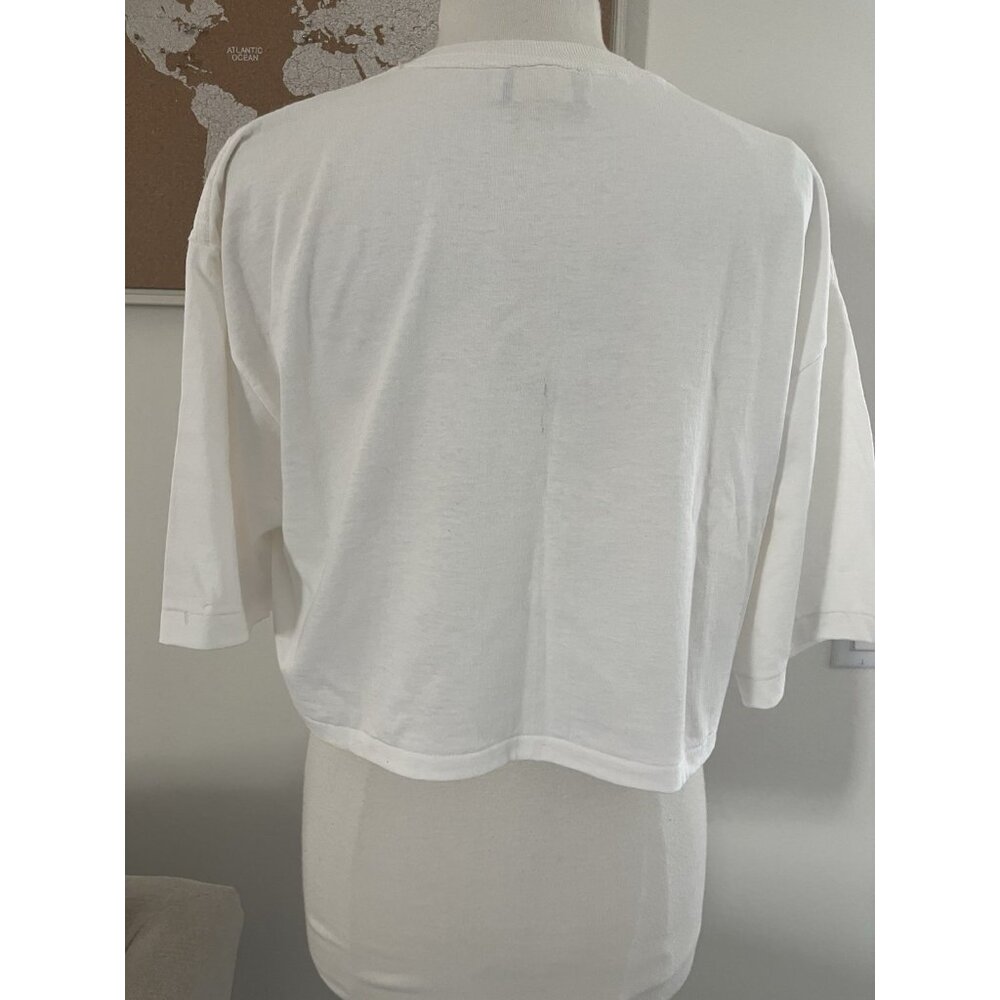 YES Clothing Co. Vintage 90s Y2K Fairy Neon Butterfly Crop T-Shirt  One Size - Picture 2 of 11